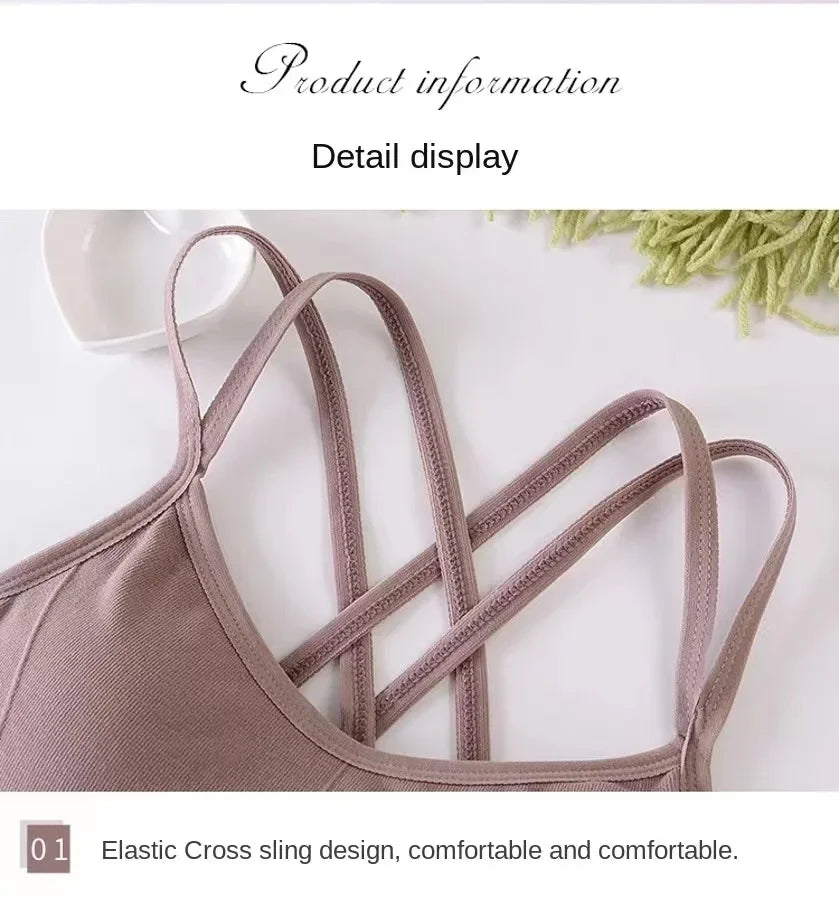 Women's Cross-Back Sports Bra – Breathable & Comfortable Yoga Top