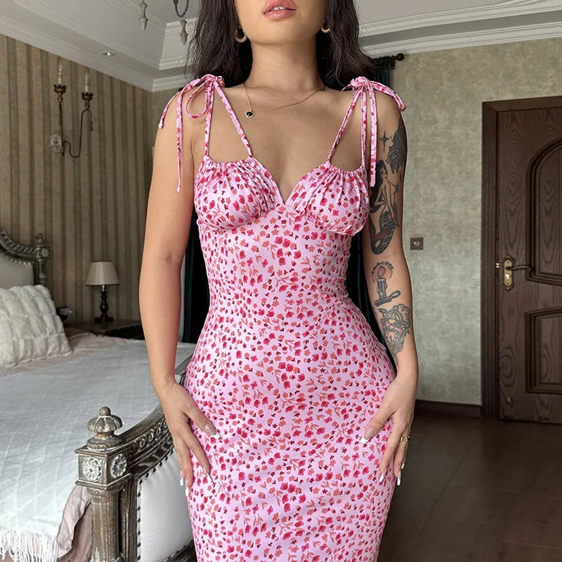 Hugcitar Floral Strapless Maxi Dress – Sleek Summer Streetwear