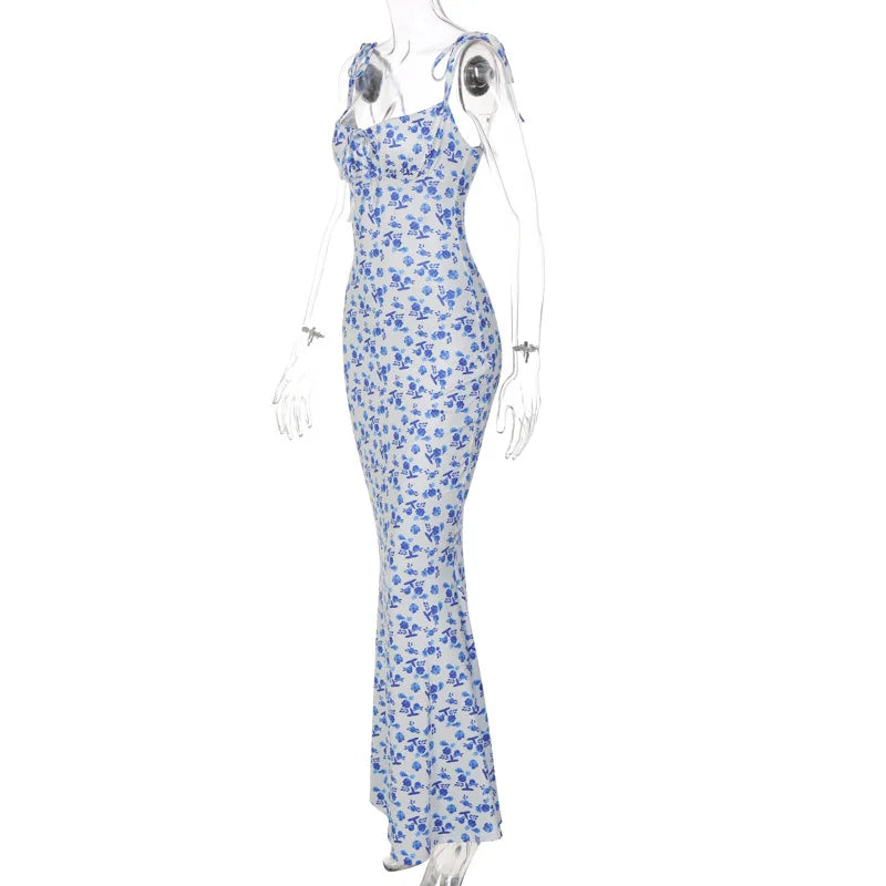 Hugcitar Floral Strapless Maxi Dress – Sleek Summer Streetwear