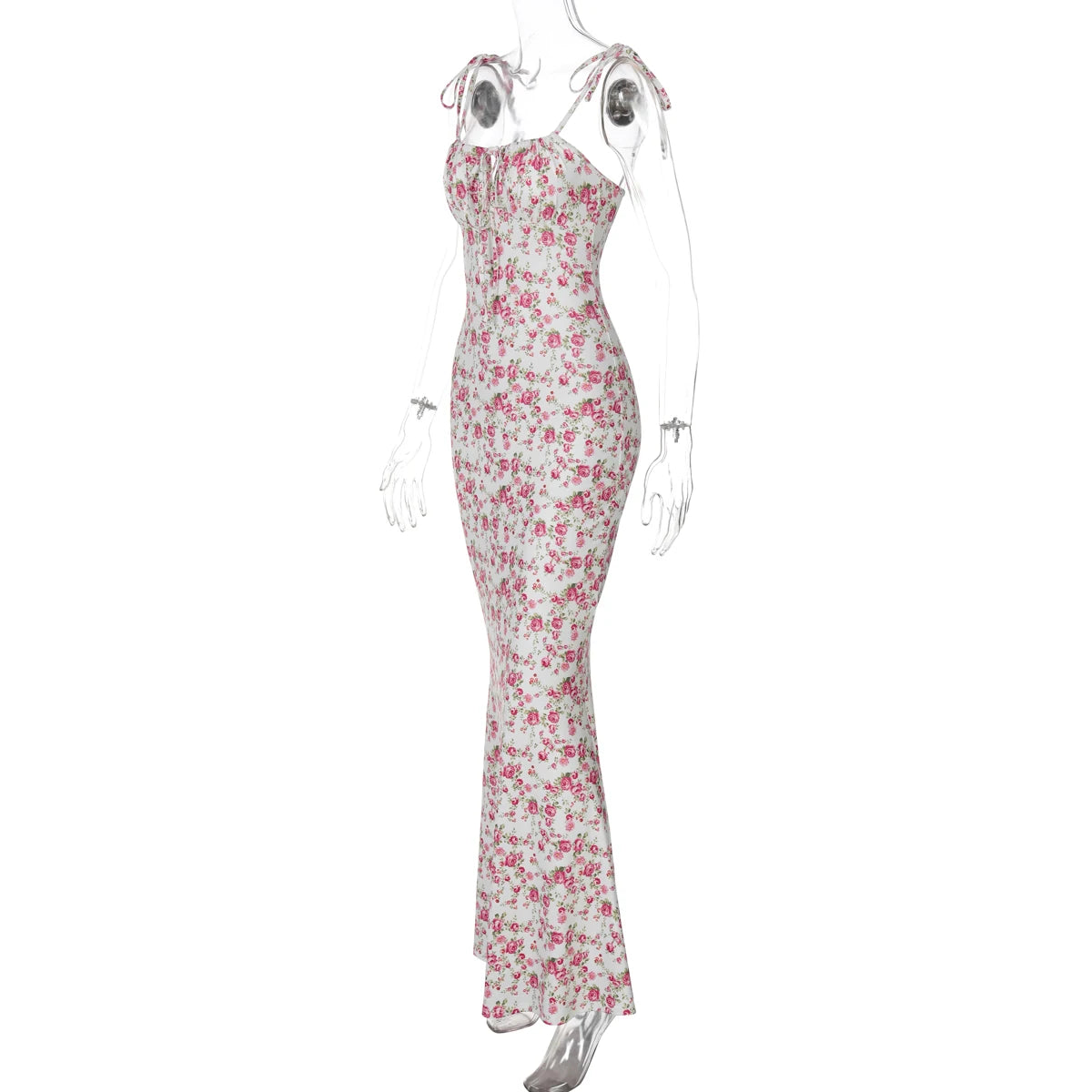 Hugcitar Floral Strapless Maxi Dress – Sleek Summer Streetwear