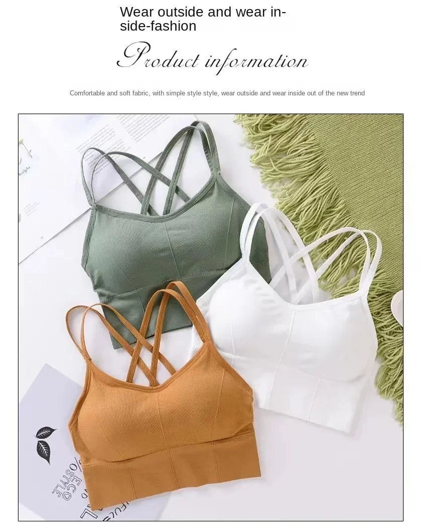 Women's Cross-Back Sports Bra – Breathable & Comfortable Yoga Top