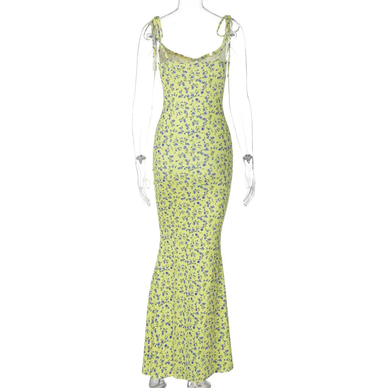 Hugcitar Floral Strapless Maxi Dress – Sleek Summer Streetwear