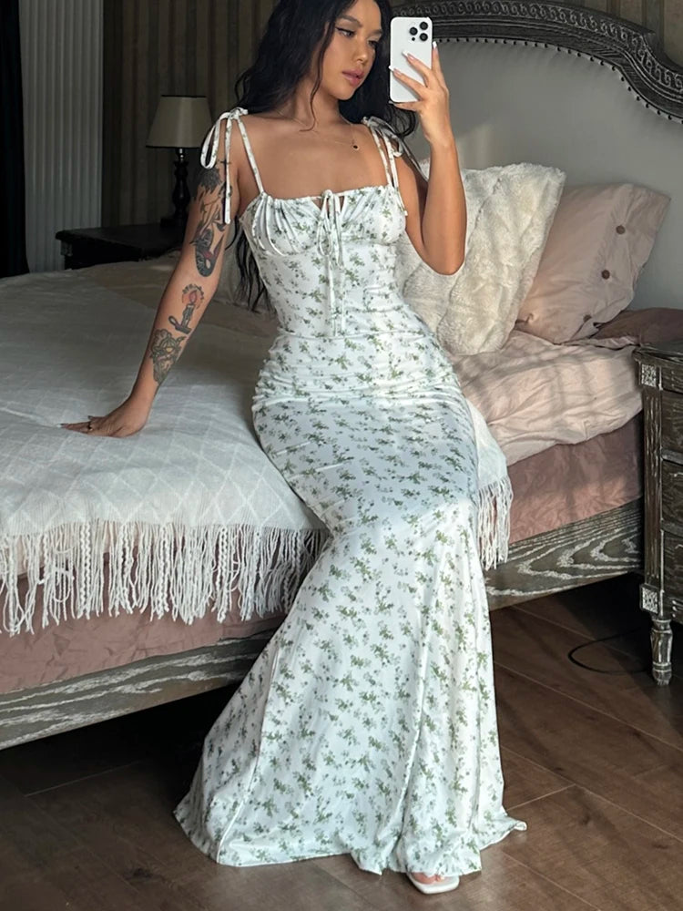 Hugcitar Floral Strapless Maxi Dress – Sleek Summer Streetwear