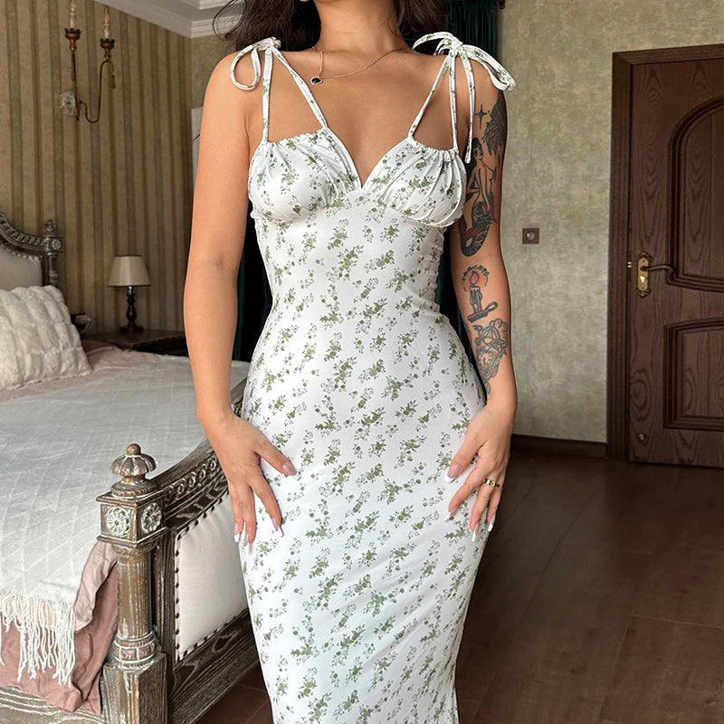 Hugcitar Floral Strapless Maxi Dress – Sleek Summer Streetwear