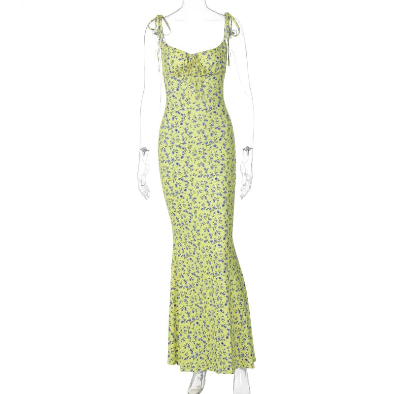 Hugcitar Floral Strapless Maxi Dress – Sleek Summer Streetwear