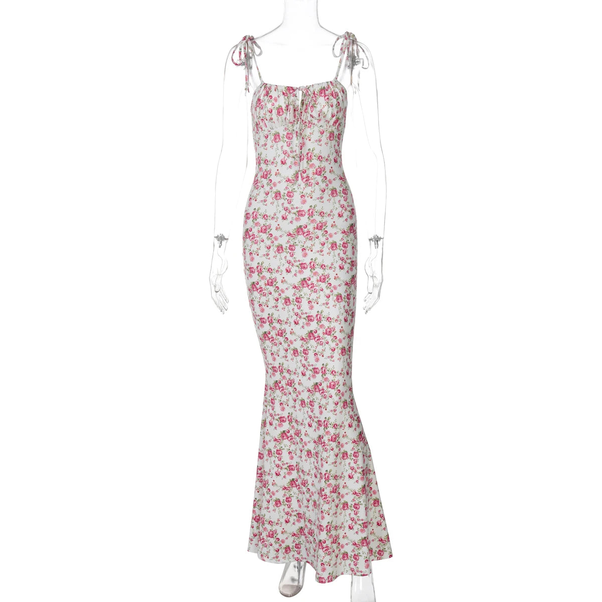 Hugcitar Floral Strapless Maxi Dress – Sleek Summer Streetwear