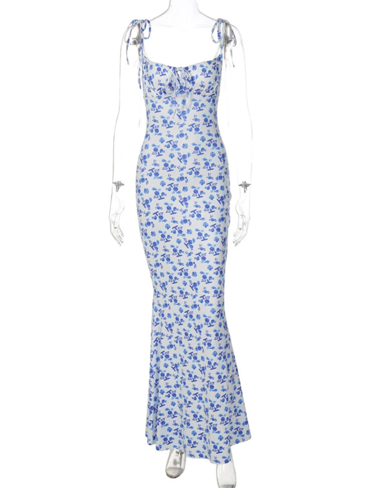 Hugcitar Floral Strapless Maxi Dress – Sleek Summer Streetwear