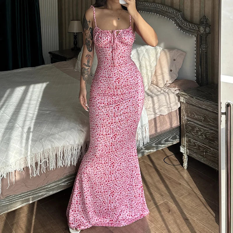 Hugcitar Floral Strapless Maxi Dress – Sleek Summer Streetwear