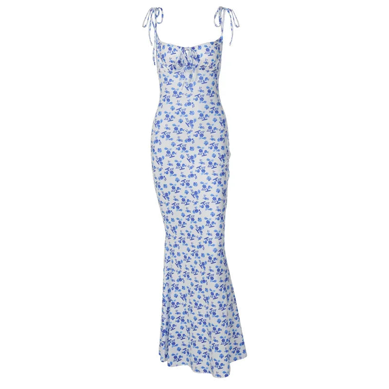 Hugcitar Floral Strapless Maxi Dress – Sleek Summer Streetwear