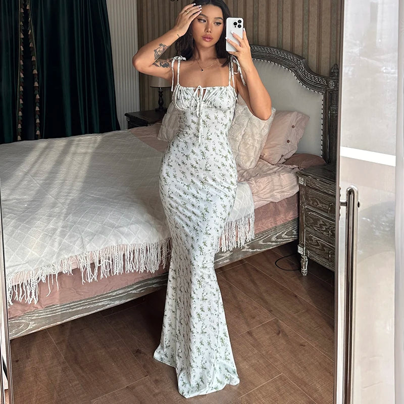 Hugcitar Floral Strapless Maxi Dress – Sleek Summer Streetwear