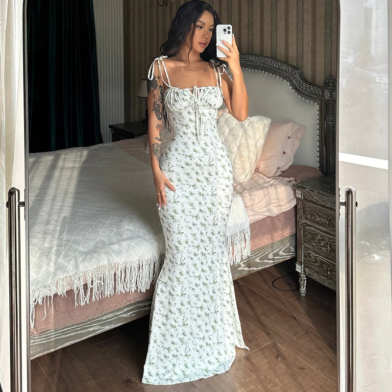 Hugcitar Floral Strapless Maxi Dress – Sleek Summer Streetwear