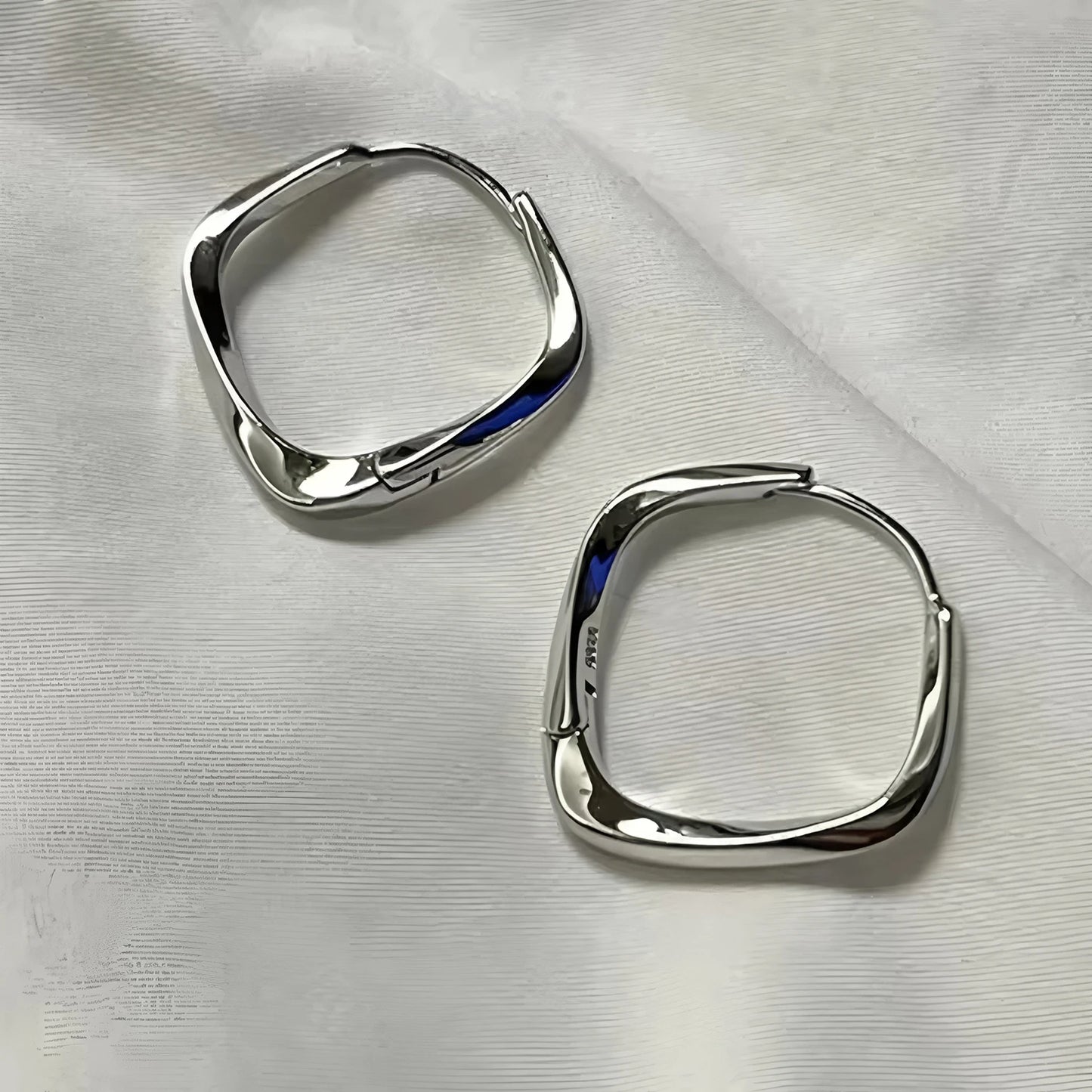 925 Sterling Silver Chunky Hoop Earrings – Geometric Trendy Jewelry for Women.