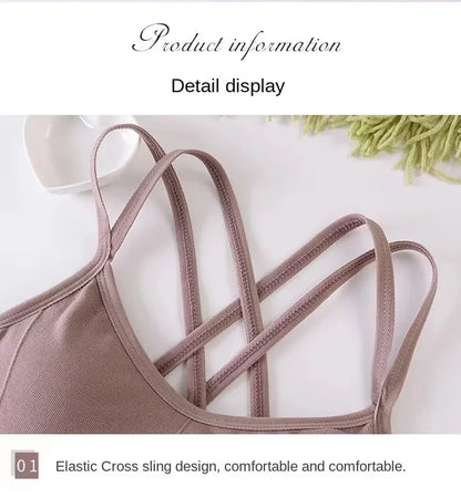 Women's Cross-Back Sports Bra – Breathable & Comfortable Yoga Top