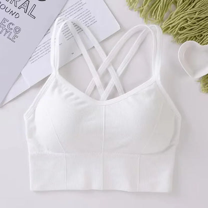 Women's Cross-Back Sports Bra – Breathable & Comfortable Yoga Top