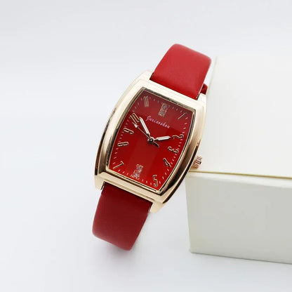 Vintage Women's Quartz Watch – Leather Strap, Fashion Wrist Accessory, Party & Gift.