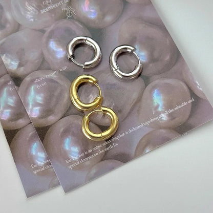 925 Sterling Silver Chunky Hoop Earrings – Geometric Trendy Jewelry for Women.