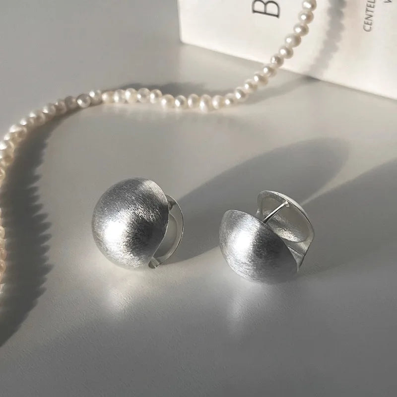 925 Sterling Silver Chunky Hoop Earrings – Geometric Trendy Jewelry for Women.