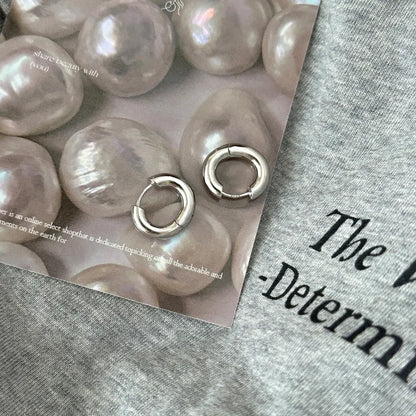 925 Sterling Silver Chunky Hoop Earrings – Geometric Trendy Jewelry for Women.