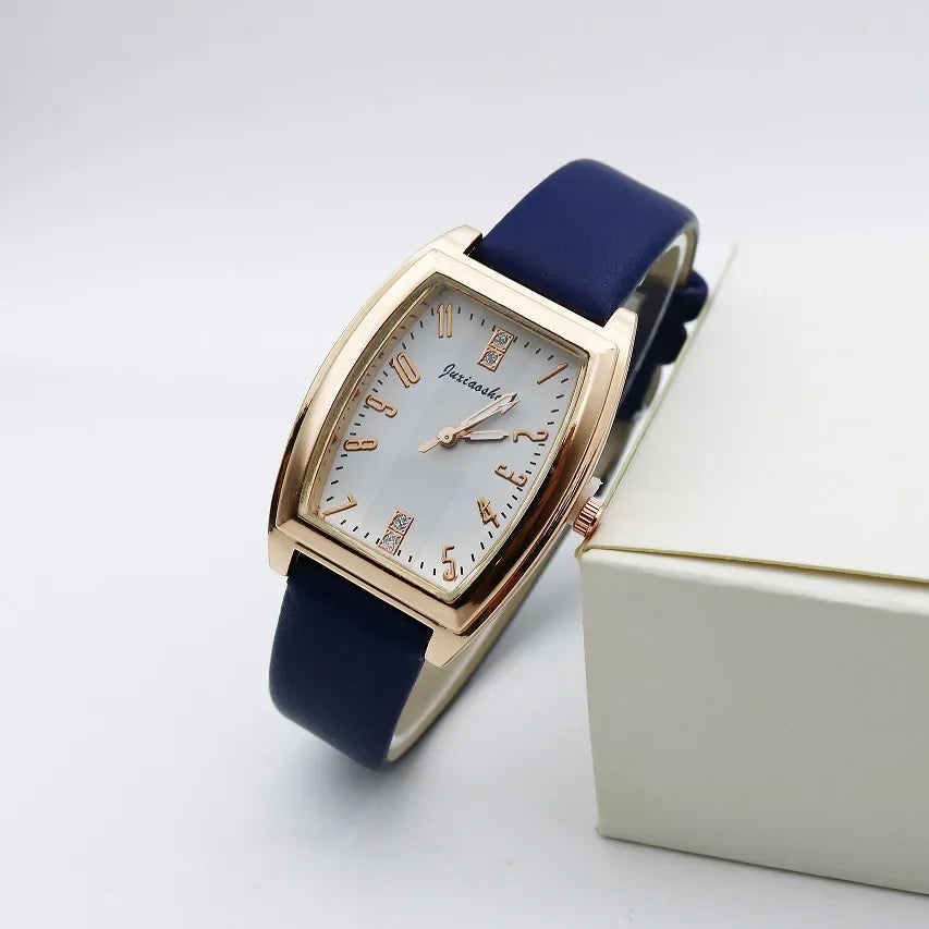 Vintage Women's Quartz Watch – Leather Strap, Fashion Wrist Accessory, Party & Gift.