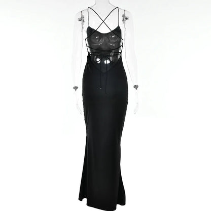 Elegant Satin Lace-Up Bodycon Dress – Minimalist Evening Wear