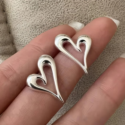 925 Sterling Silver Chunky Hoop Earrings – Geometric Trendy Jewelry for Women.