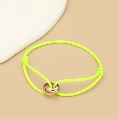 “Balance Trio™” Adjustable Rope Bracelet – Minimalist Unisex Stainless Steel Design.