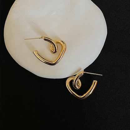 925 Sterling Silver Chunky Hoop Earrings – Geometric Trendy Jewelry for Women.