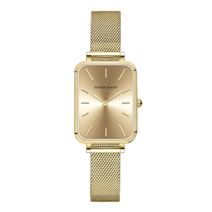Elegant Luxury Rectangle Watch – Stainless Steel Women’s Quartz Timepiece.