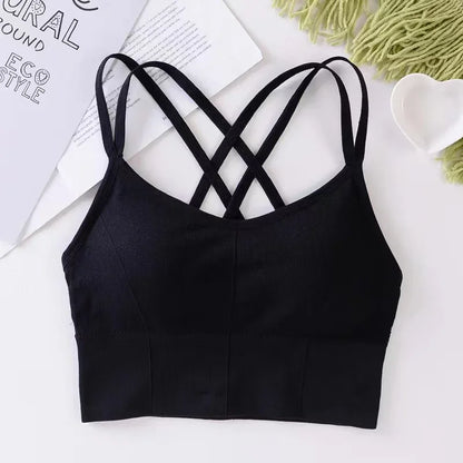 Women's Cross-Back Sports Bra – Breathable & Comfortable Yoga Top