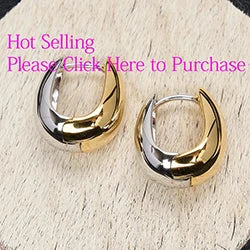 925 Sterling Silver Chunky Hoop Earrings – Geometric Trendy Jewelry for Women.