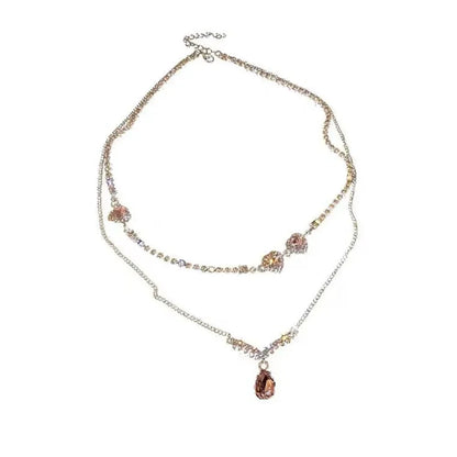 Geometric Hollow Heart Necklace – Modern Minimalist Pendant for Women.