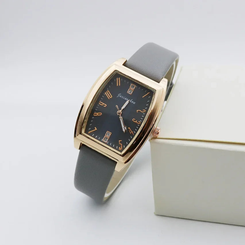 Vintage Women's Quartz Watch – Leather Strap, Fashion Wrist Accessory, Party & Gift.