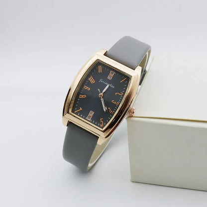 Vintage Women's Quartz Watch – Leather Strap, Fashion Wrist Accessory, Party & Gift.