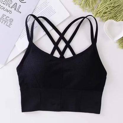 Women's Cross-Back Sports Bra – Breathable & Comfortable Yoga Top