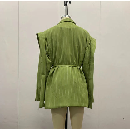 Striped Belted Vest – Effortless Chic for Every Season.