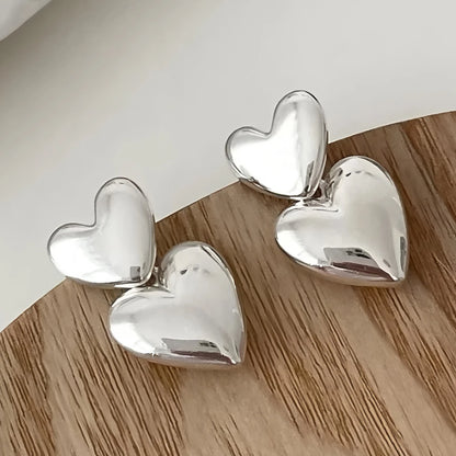 925 Sterling Silver Chunky Hoop Earrings – Geometric Trendy Jewelry for Women.