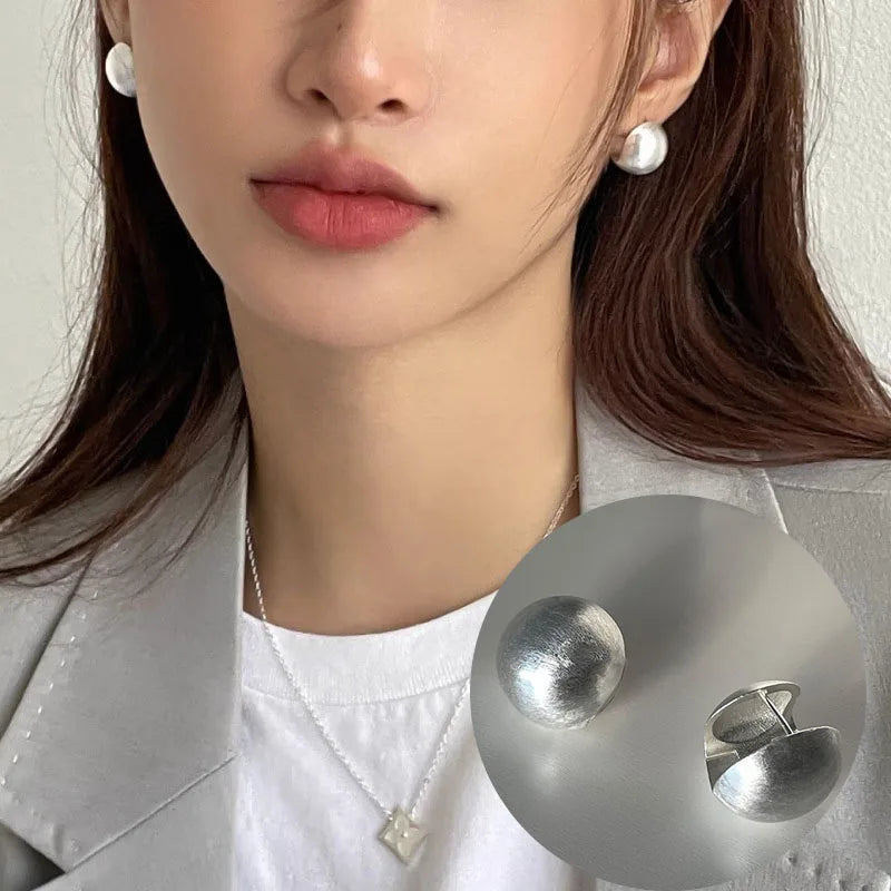 925 Sterling Silver Chunky Hoop Earrings – Geometric Trendy Jewelry for Women.