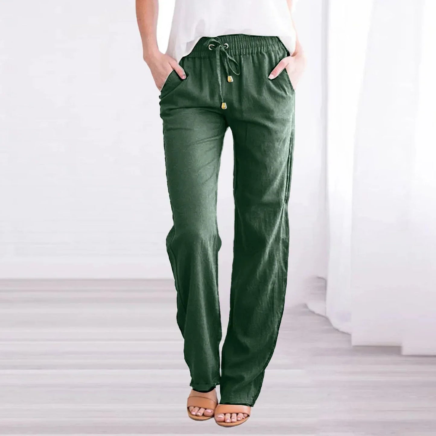 Women’s Baggy Linen Pants – Office & Everyday Chic.
