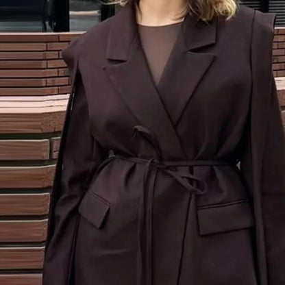 Striped Belted Vest – Effortless Chic for Every Season.