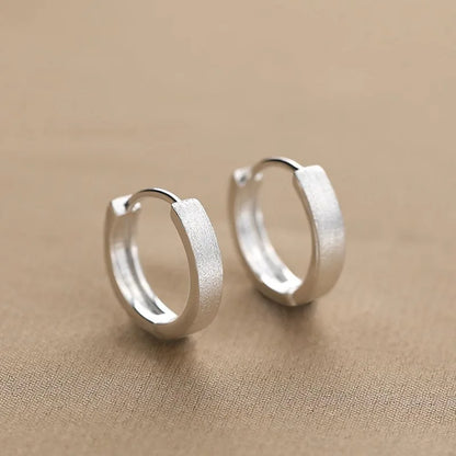 925 Sterling Silver Chunky Hoop Earrings – Geometric Trendy Jewelry for Women.