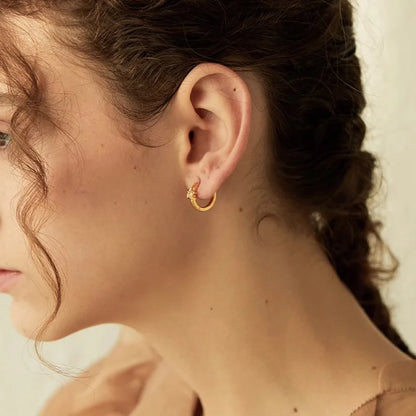 925 Sterling Silver Chunky Hoop Earrings – Geometric Trendy Jewelry for Women.