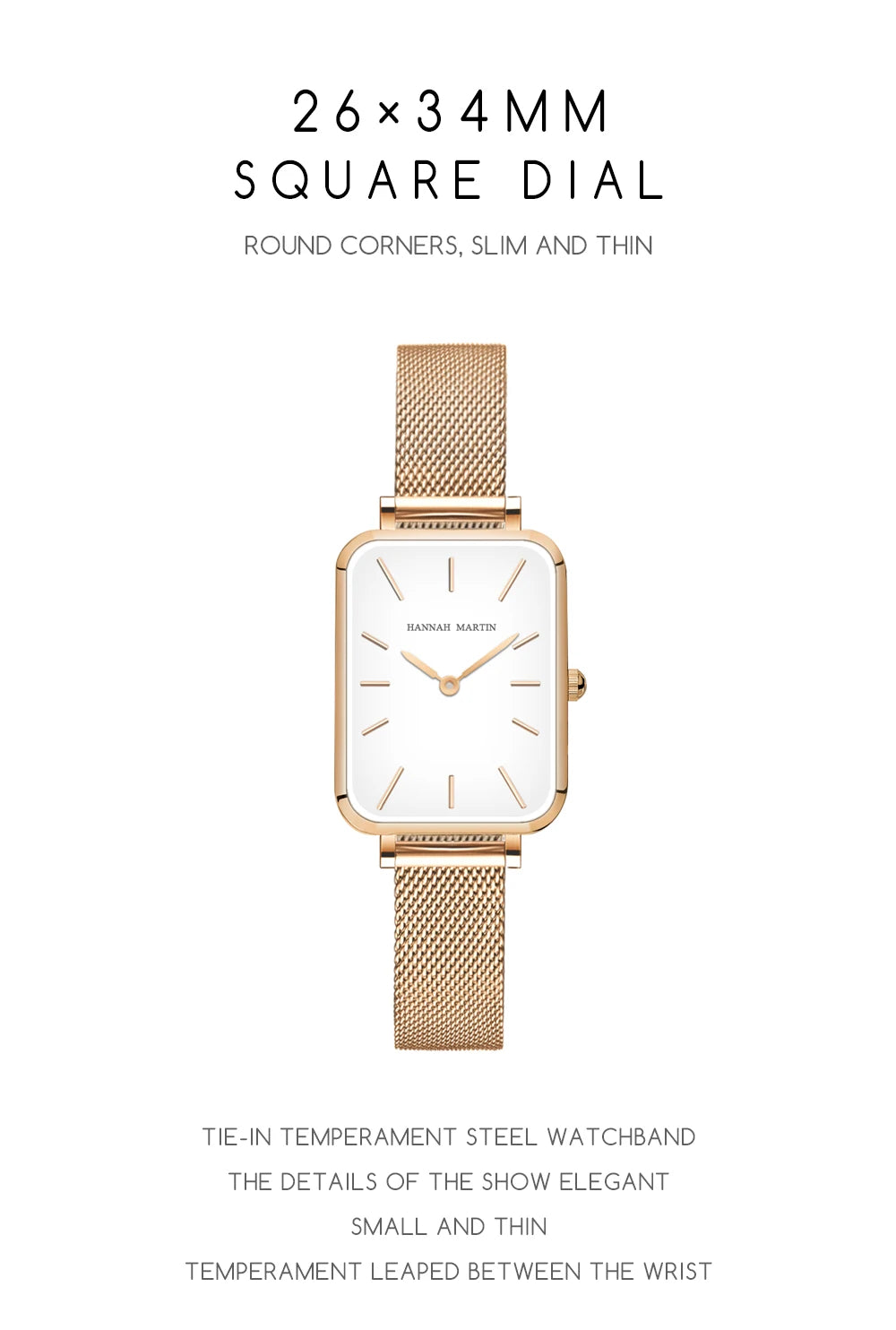 Elegant Luxury Rectangle Watch – Stainless Steel Women’s Quartz Timepiece.