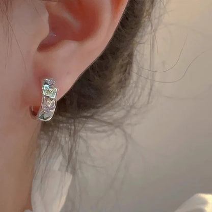 925 Sterling Silver Chunky Hoop Earrings – Geometric Trendy Jewelry for Women.