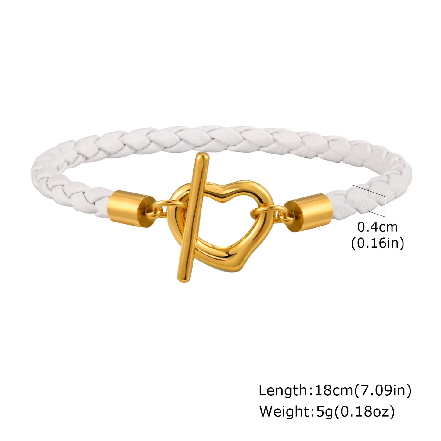 Braided Leather & Gold Cuff Bracelet – Chic Women’s Casual Jewelry.
