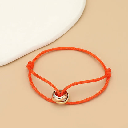 “Balance Trio™” Adjustable Rope Bracelet – Minimalist Unisex Stainless Steel Design.