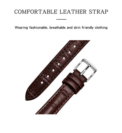 Sanda 1116 Elegant Leather Watch – Rectangle Dial Women’s Quartz Timepiece.