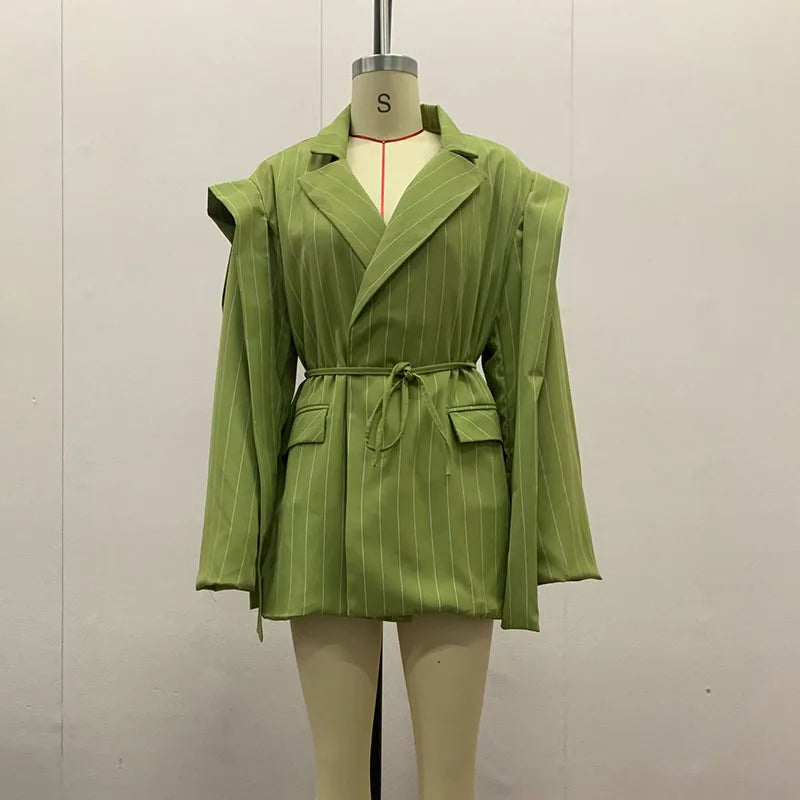 Striped Belted Vest – Effortless Chic for Every Season.