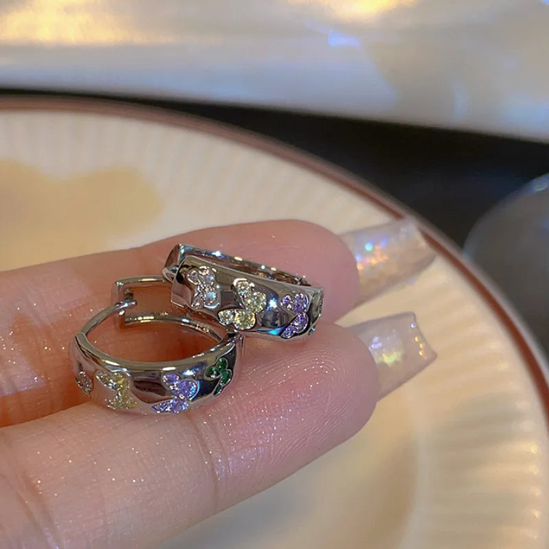 925 Sterling Silver Chunky Hoop Earrings – Geometric Trendy Jewelry for Women.