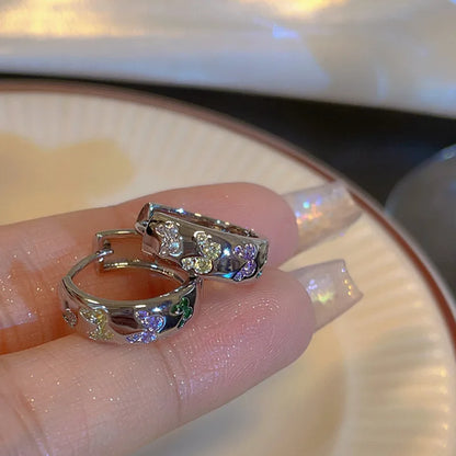 925 Sterling Silver Chunky Hoop Earrings – Geometric Trendy Jewelry for Women.