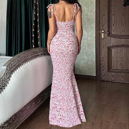 Hugcitar Floral Strapless Maxi Dress – Sleek Summer Streetwear